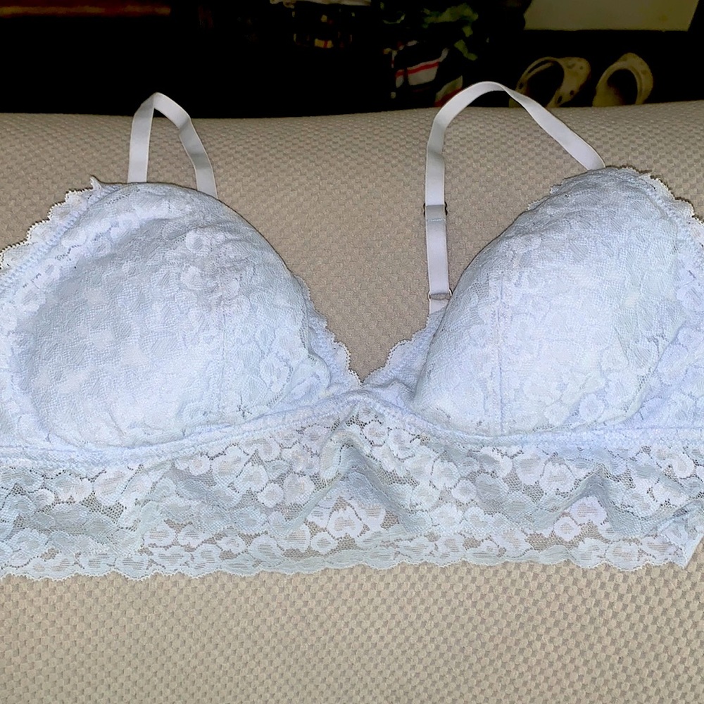 Aerie soft baby blue lace camisole bralette L/G